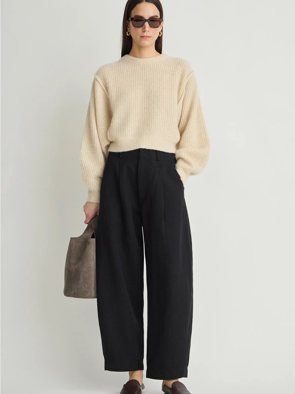 Apiece Apart Bari Crop Trouser - Black